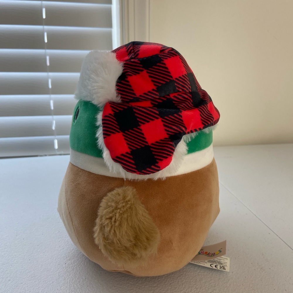 NWOT Avery the Duck with plaid hat 8 inch Squishmallow plush stuffed animal - Picture 2 of 5